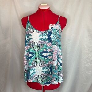 XL04 Uk2La floral print flowy tank top